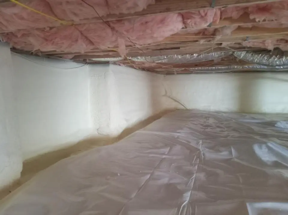 Crawl space encapsulation with closed-cell spray foam for Roof Maintenance in Twinsburg